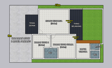 rumah type 80/135m2 HOOK di pondok Bahalang Manarap