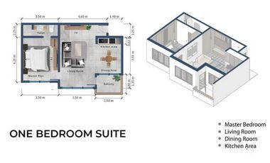 Apartment Unit 1 Bedroom, di Nusa Dua, Leasehold.