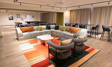 Loft en renta con balcón y muebles San Rafael Cuauhtémoc Ciudad de México 262238MTZP