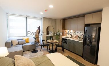 Loft con balcón en renta sin muebles San Rafael Cuauhtémoc Ciudad de México 262237MTZP