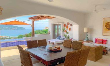CASA CON HERMOSA VISTA EN VENTA en Fraccionamiento privado Porto Ixtapa en Ixtapa Zihuatanejo de UNA PLANTA.