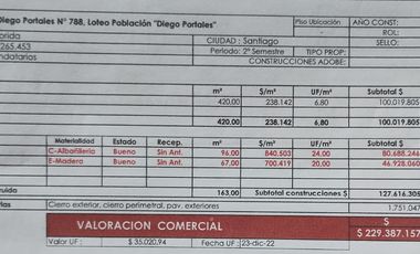 Vendo amplia casa en diego portales la florida  paradero 26 vicuña mackenna , Región Metropolitana - La Florida