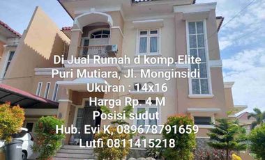 Rumah dijual di Perumahan Puri Mutiara, Rappocini, Rappocini, Makassar, Sulawesi Selatan