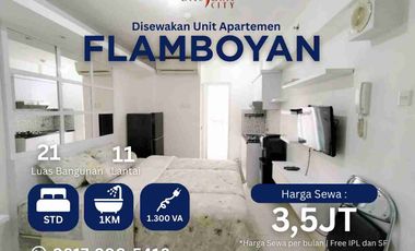 Sewa studio furnished ada water heater apartemen Bassura City