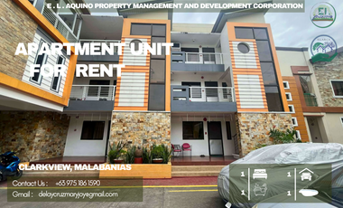 APARTMENT STUDIO TYPE FOR RENT FULLY FURNISHED LOCATED IN A SECURED SUBDIVISION AT CLARKVIEW MALABANIAS