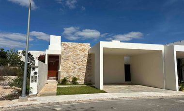 casa de una planta en privada residencial con amenidades y seguridad conkal norte merida yucatan