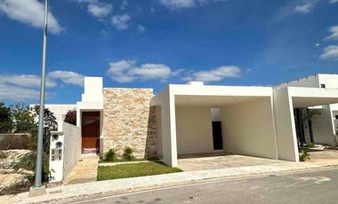 casa de una planta en privada residencial con amenidades y seguridad conkal norte merida yucatan