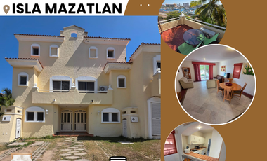 Villa de 3 niveles en Renta en Isla Mazatlán, Club de Yates