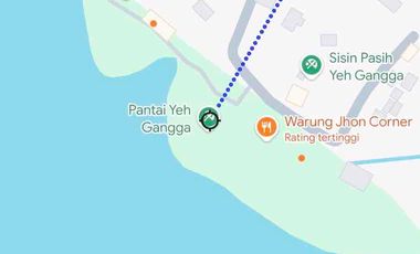 FOR RENT TANAH KOMERSIAL HOEK DI JALUR UTAMA PANTAI YEH GANGGA – TRAFIK TINGGI, SIAP USAHA