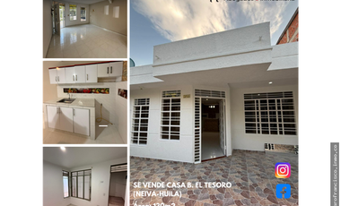 SE VENDE CASA B. ALAMEDA DE MONTE REY (NEIVA-HUILA)