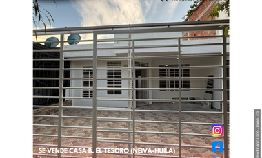 SE VENDE CASA B. ALAMEDA DE MONTE REY (NEIVA-HUILA)