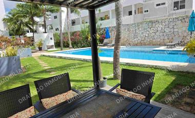 Departamento en renta amueblado cerca de Av del Sol y la luna con alberca y seguridad