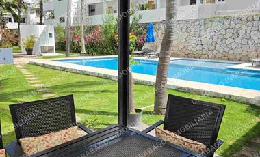 Departamento en renta amueblado cerca de Av del Sol y la luna con alberca y seguridad