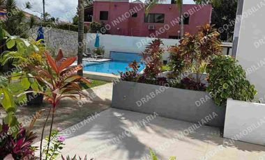 Departamento en renta amueblado cerca de Av del Sol y la luna con alberca y seguridad