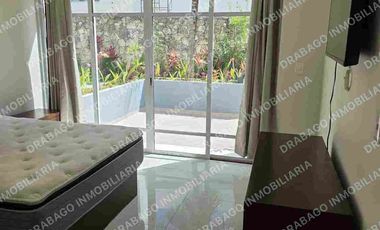 Departamento en renta amueblado cerca de Av del Sol y la luna con alberca y seguridad