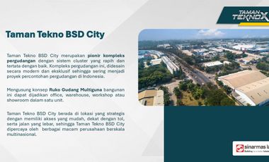 Ruko Gudang Taman Tekno X BSD City. Gudang multifungsi