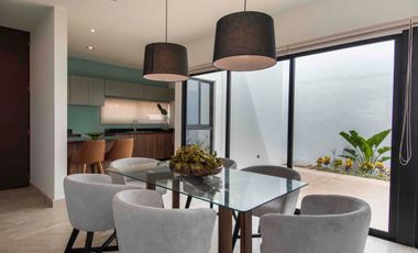 casa con recámara en planta baja en privada con seguridad y amenidades conkal norte merida todos los créditos