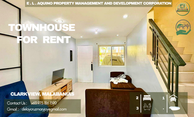 FOR RENT FULLY FURNISHED TOWNHOUSE LOCATED IN A SECURED SUBDIVISION AT CLARKVIEW MALABANIAS