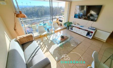 SINCRÓNICA PROPIEDADES ARRIENDA POR AÑO CORRIDO HERMOSO DEPARTAMENTO EN LAGUNA BAHIA