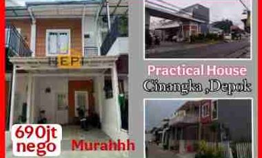 Rumah 2lt murah cantik di Praktical House Cinangka Sawangan Depok
