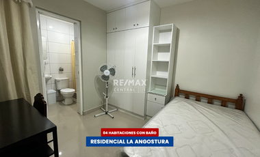 Departamento Amoblado En Primer Piso - Residencial La Angostura (Ica)