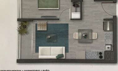 METRO SANTA LUCIA ARRIENDO DEPTO 1 DORM PISO 2