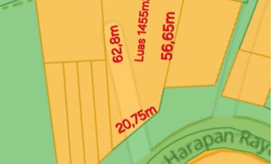 Dijual Cepat Tanah Premium 1.455m² di Harapan Raya Pekanbaru – SHM, Lokasi Strategis Dekat RS Awal Bros