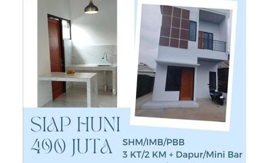 Rumah Baru KPR 2 Lantai Mulai 450 JT - DP Min 0 % - Unit Terbatas Siap Huni di Cimanggis Depok