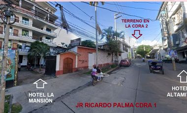 EN VENTA TERRENO COMERCIAL A 3 CUADRAS PLAZA DE ARMAS TARAPOTO