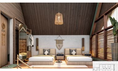 Kompleks Villa 5 Unit dijual, area Kemenuh-Ubud.