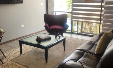 Renta Departamento de Lujo totalmente Amueblado en Fraccionamiento con seguridad y amenidades