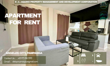 FOR RENT FULLY FURNISHED STUDIO UNIT APARTMENT FOR RENT LOCATED IN A SECURED SUBDIVISION AT ANGELES CITY