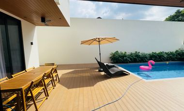 Modern Tropical Asian Design Fully Furnished 2Storey Corner House and Lot with Pool for Sale in Pasong Tamo, Quezon City