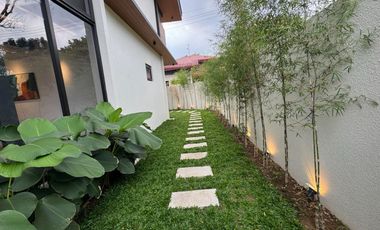 Modern Tropical Asian Design Fully Furnished 2Storey Corner House and Lot with Pool for Sale in Pasong Tamo, Quezon City