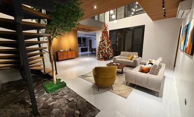 Modern Tropical Asian Design Fully Furnished 2Storey Corner House and Lot with Pool for Sale in Pasong Tamo, Quezon City