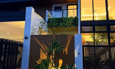 Modern Tropical Asian Design Fully Furnished 2Storey Corner House and Lot with Pool for Sale in Pasong Tamo, Quezon City