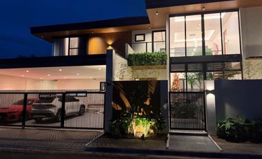 Modern Tropical Asian Design Fully Furnished 2Storey Corner House and Lot with Pool for Sale in Pasong Tamo, Quezon City