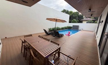 Modern Tropical Asian Design Fully Furnished 2Storey Corner House and Lot with Pool for Sale in Pasong Tamo, Quezon City