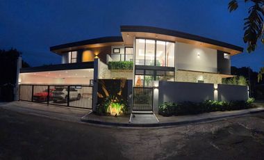 Modern Tropical Asian Design Fully Furnished 2Storey Corner House and Lot with Pool for Sale in Pasong Tamo, Quezon City