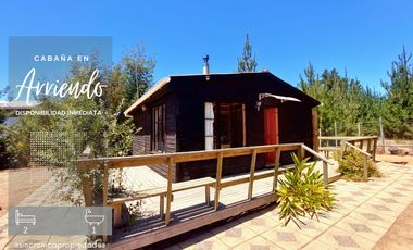 SINCRÓNICA PROPIEDADES  ARRIENDA HERMOSA CABAÑA EN SECTOR 12 DE LA FAMA ALGARROBO