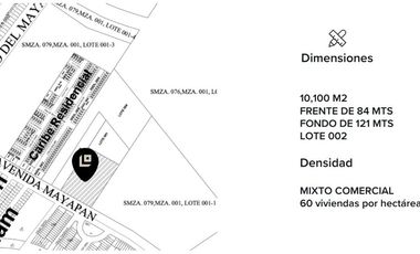 TERRENO MIXTO SOBRE AV MAYAPAN CERCA WALMART, PLAYA DEL CARMEN