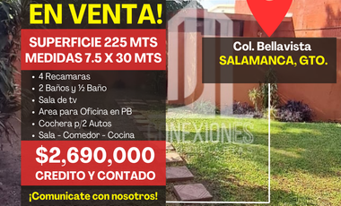 Casa en Venta Col Bellavista, salamanca,Guanajuato
