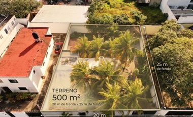 Terreno 500 m² + Casa · Uso Mixto · A 10 Cuadras del Mar · Playa del Carmen