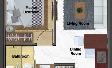 Over Kredit / Disewakan Apartemen Sky House Tower Castilla 48m² 2BR Semi Furnished