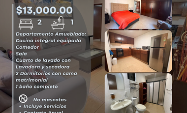 RENTA DEPARTAMENTO AMUEBLADO SAN ANDRES CHOLULA CERCA DE PIRAMIDE Y UNIVERSIDAD UDLAP PUEBLA