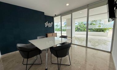 INCREIBLE DEPARTAMENTO AMUEBLADO EN BREZZA TOWERS, ENTRADA DE LA ZONA HOTELERA