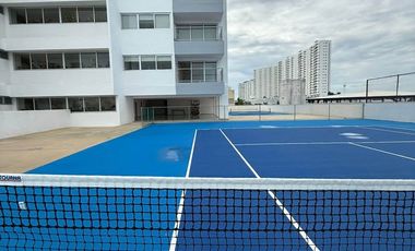 INCREIBLE DEPARTAMENTO AMUEBLADO EN BREZZA TOWERS, ENTRADA DE LA ZONA HOTELERA