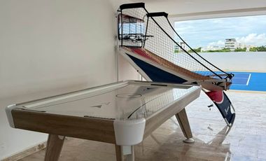 INCREIBLE DEPARTAMENTO AMUEBLADO EN BREZZA TOWERS, ENTRADA DE LA ZONA HOTELERA