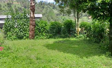 dijual lahan + bangunan semi villa pinggir jalan udara sejuk