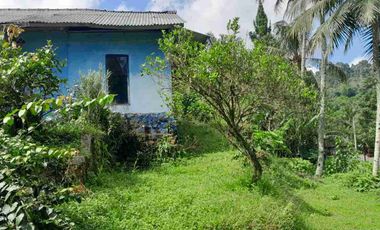 dijual lahan + bangunan semi villa pinggir jalan udara sejuk